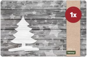 matches21 - Webshop Tischsets Platzsets MOTIV abwaschbar Weihnachten Weihnachtsbaum und Holz 126226 8 1 11