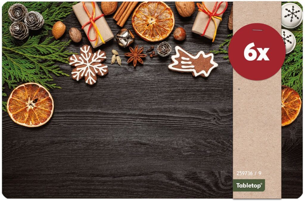 matches21 - Webshop Tischsets Platzsets MOTIV abwaschbar Weihnachtsdeko Gewuerze Holz Weihnachten 126244 10 1 22