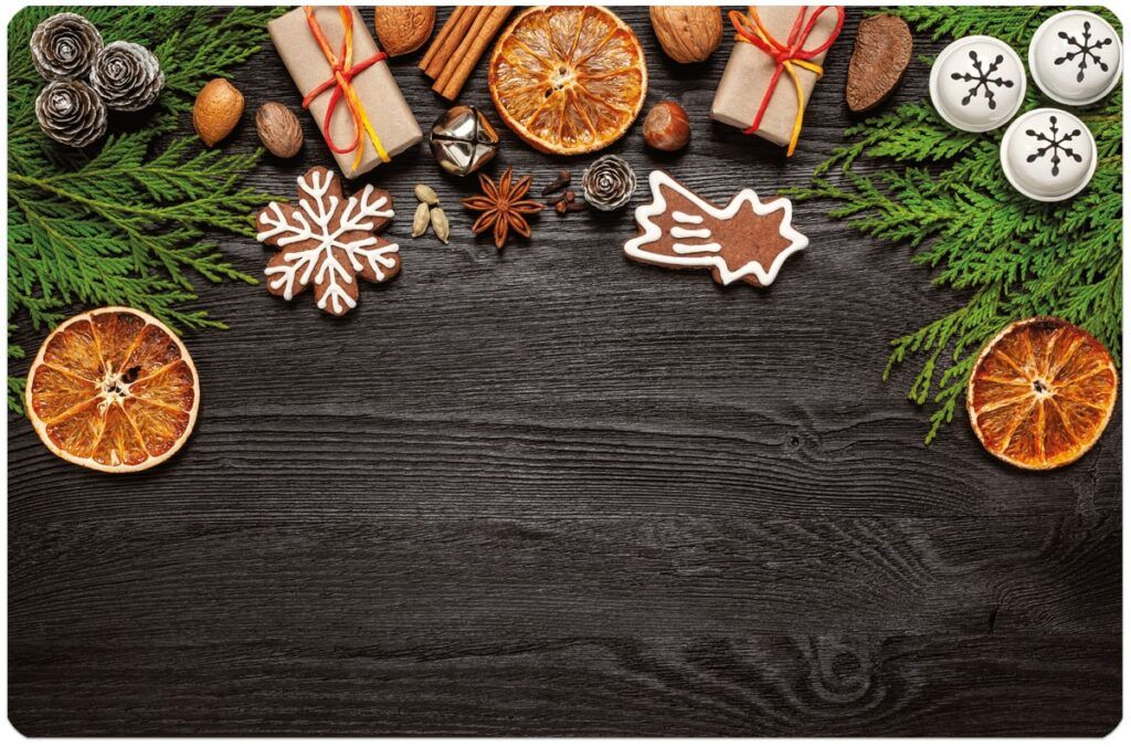 matches21 - Webshop Tischsets Platzsets MOTIV abwaschbar Weihnachtsdeko Gewuerze Holz Weihnachten 126244 15 1 25