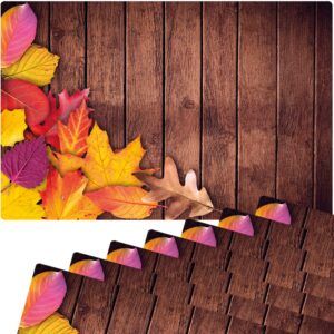 matches21 - Webshop Tischsets Platzsets MOTIV abwaschbar buntes Herbstlaub Blaetter Holz bunt 126260 4 1 26