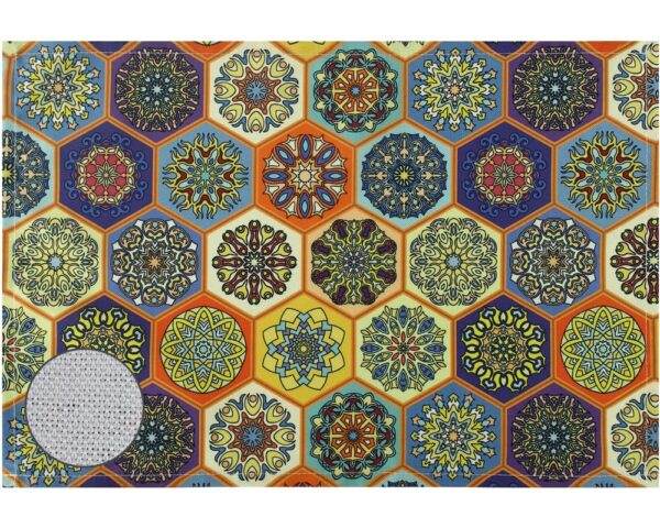 matches21 - Webshop Tischsets Platzsets Textil CLOTH Fliesen Mosaik Muster bunt 2er Set 45x30 cm 125038 1 1 2