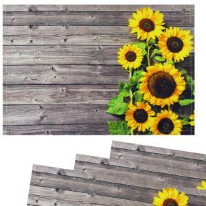 matches21 - Webshop Tischsets Platzsets Textil CLOTH Sonnenblumen Blumen Holz gelb braun 4er 45x30 cm 125542 1 7