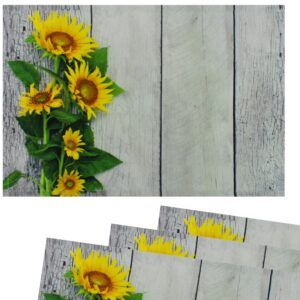 matches21 - Webshop Tischsets Platzsets Textil CLOTH Sonnenblumen Blumen Holz gelb weiss 4er 45x30 cm 125548 1 15