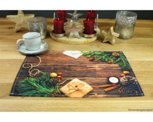 matches21 - Webshop Tischsets Stoff CLOTH waschbar Geschenk Weihnachtsdeko Holz Weihnachten 126208 7 1 30