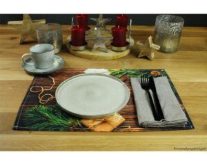 matches21 - Webshop Tischsets Stoff CLOTH waschbar Geschenk Weihnachtsdeko Holz Weihnachten 126208 8 1 31