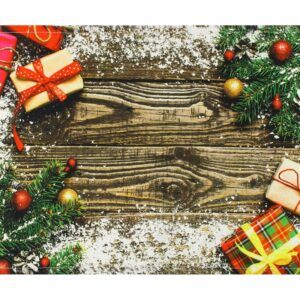 matches21 - Webshop Tischsets Stoff CLOTH waschbar Geschenke Weihnachten Holz Schnee Kugeln 126217 1 36