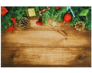 matches21 - Webshop Tischsets Stoff CLOTH waschbar Geschenke Zapfen Girlande Holz Weihnachten 126222 1 5