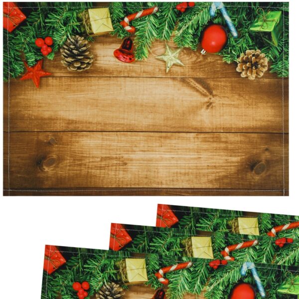 matches21 - Webshop Tischsets Stoff CLOTH waschbar Geschenke Zapfen Girlande Holz Weihnachten 126222 2 1 19