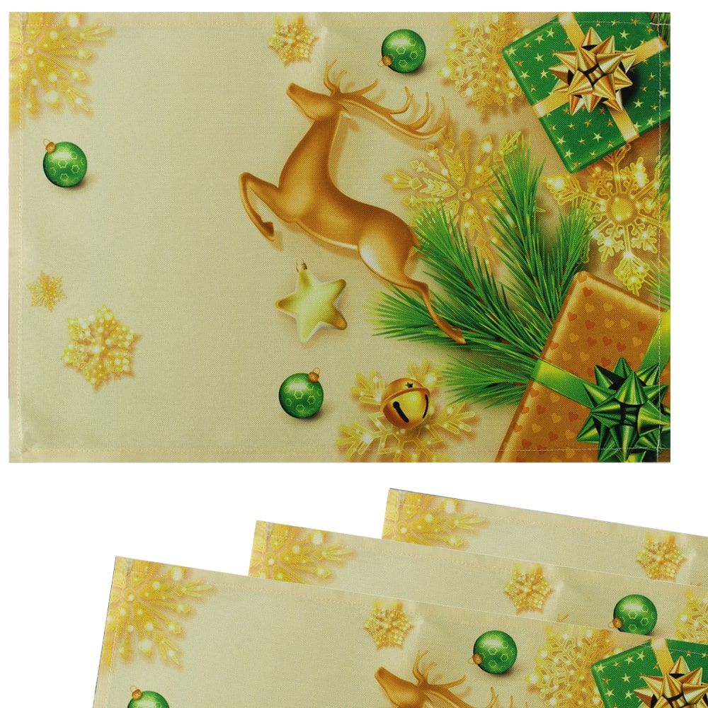 matches21 - Webshop Tischsets Stoff CLOTH waschbar Hirsch Weihnachtsdeko Geschenk Weihnachten 126209 2 1 17