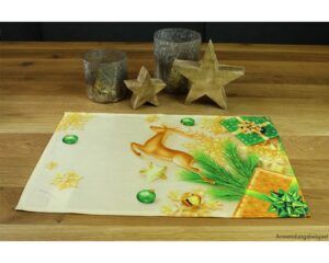 matches21 - Webshop Tischsets Stoff CLOTH waschbar Hirsch Weihnachtsdeko Geschenk Weihnachten 126209 7 1 13