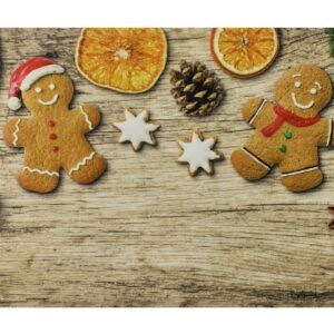 matches21 - Webshop Tischsets Stoff CLOTH waschbar Lebkuchenmaenner Deko Holz Weihnachten 126207 1 38