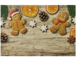 matches21 - Webshop Tischsets Stoff CLOTH waschbar Lebkuchenmaenner Deko Holz Weihnachten 126207 1 1 10