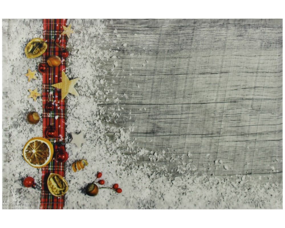 matches21 - Webshop Tischsets Stoff CLOTH waschbar Stoffband Weihnachtsdeko Holz Weihnachten 126212 1 1 2