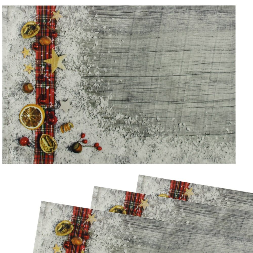 matches21 - Webshop Tischsets Stoff CLOTH waschbar Stoffband Weihnachtsdeko Holz Weihnachten 126212 2 1 3