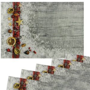 matches21 - Webshop Tischsets Stoff CLOTH waschbar Stoffband Weihnachtsdeko Holz Weihnachten 126212 3 1 12