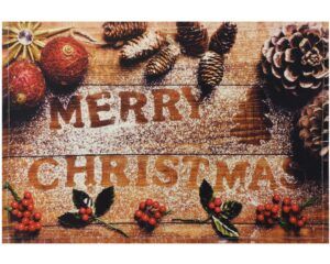 matches21 - Webshop Tischsets Stoff CLOTH waschbar Weihnachten MERRY CHRISTMAS Holz 126213 1 1 10