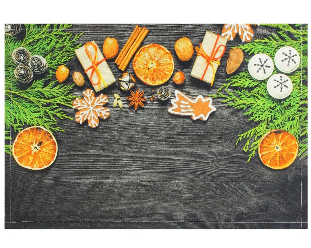 matches21 - Webshop Tischsets Stoff CLOTH waschbar Weihnachtsdeko Gewuerze Holz Weihnachten 126221 1 1 2