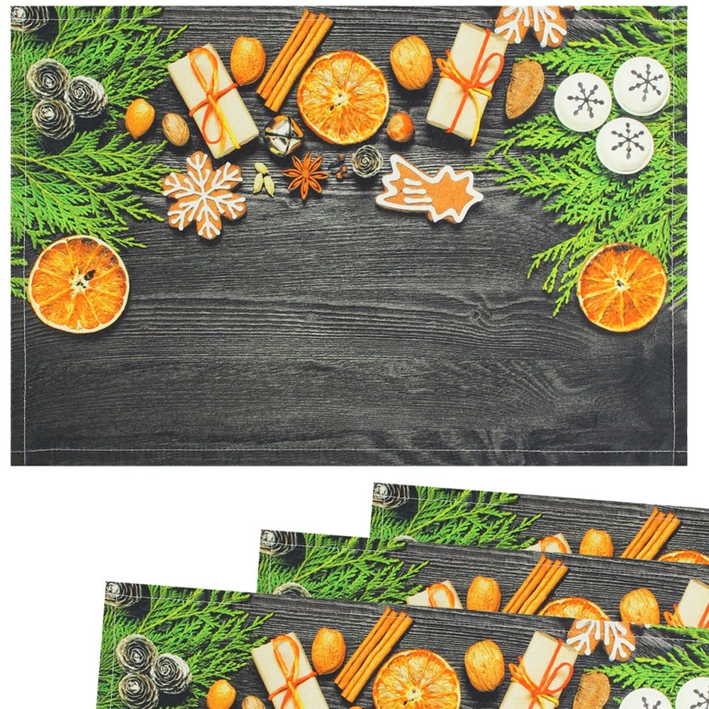 matches21 - Webshop Tischsets Stoff CLOTH waschbar Weihnachtsdeko Gewuerze Holz Weihnachten 126221 2 1 3
