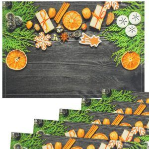 matches21 - Webshop Tischsets Stoff CLOTH waschbar Weihnachtsdeko Gewuerze Holz Weihnachten 126221 3 1 12