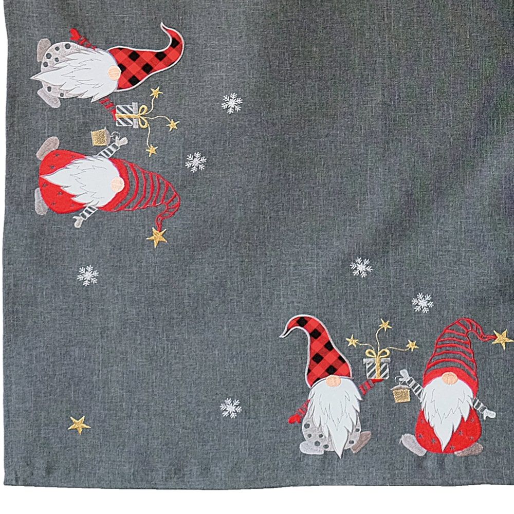 matches21 - Webshop Tischwaesche CARINA Wichtel Winter Stick Mitteldecken bunt Polyester 3 Modelle 125833 1 2