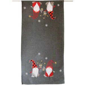 matches21 - Webshop Tischwaesche CARINA Wichtel Winter Stick Mitteldecken bunt Polyester 3 Modelle 125833 2 1 7