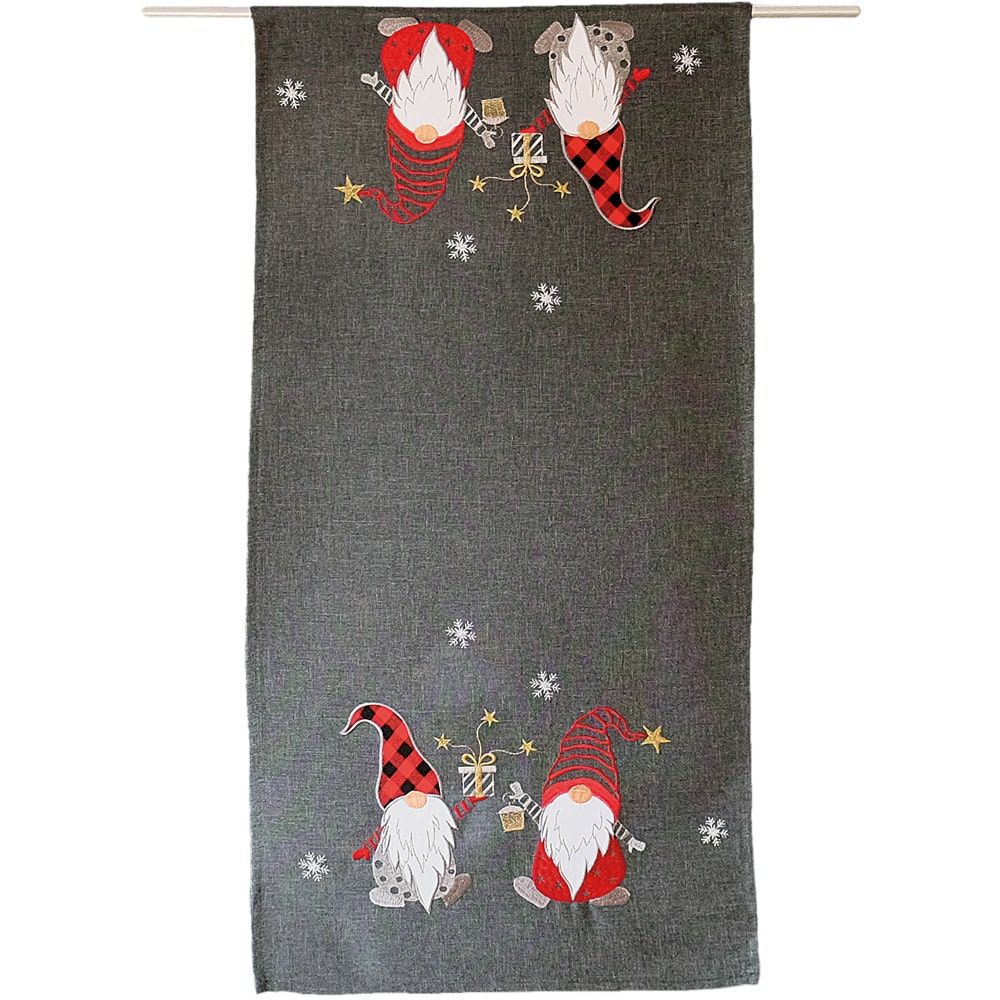 matches21 - Webshop Tischwaesche CARINA Wichtel Winter Stick Mitteldecken bunt Polyester 3 Modelle 125833 2 1 3