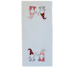 matches21 - Webshop Tischwaesche CARINA Wichtel Winter Stick Mitteldecken weiss bunt Poly 3 Modelle 125835 1 1 7