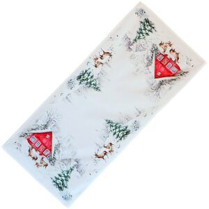 matches21 - Webshop Tischwaesche GRETEL Haus im Wald Druck Mitteldecken bunt Polyester viele Modelle 125847 2 1 15