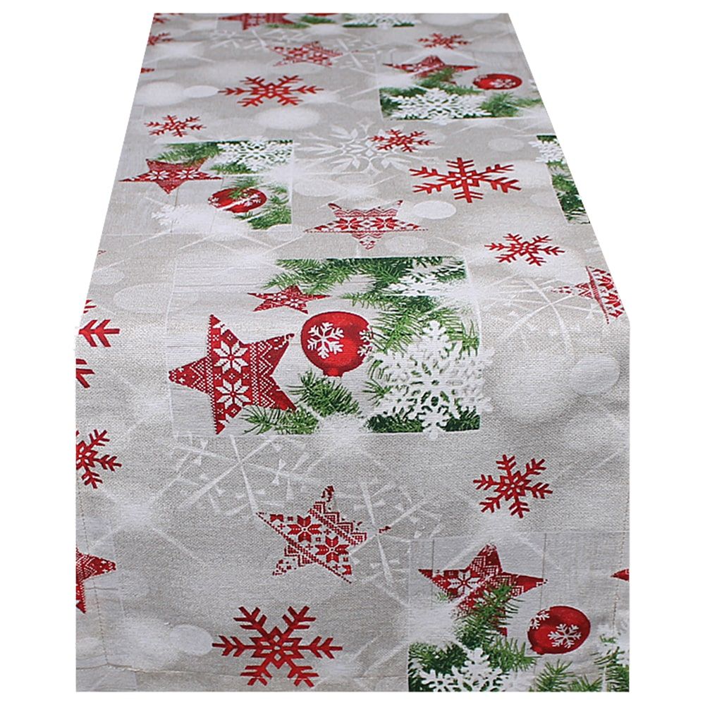 matches21 - Webshop Tischwaesche JESSICA Weihnachtssterne Mitteldecken bunt Baumwolle Poly 3 Modelle 125685 3 1 12