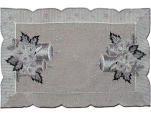 matches21 - Webshop Tischwaesche OLIVIA Kerzen Advent Mitteldecken grau silber Poly viele Modelle 125862 4 1 14