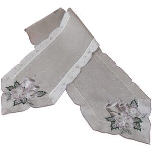 matches21 - Webshop Tischwaesche OLIVIA Kerzen Advent Mitteldecken grau silber Poly viele Modelle 125862 8 1 18