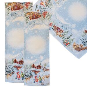 matches21 - Webshop Tischwaesche Winterlandschaft Mitteldecken bunt Polyester Baumwolle 3 Modelle 125824 1 6