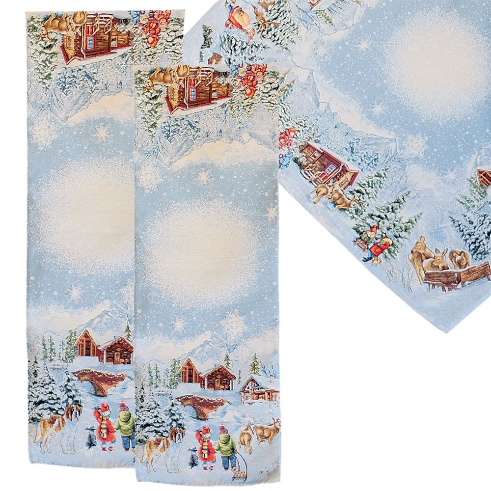 matches21 - Webshop Tischwaesche Winterlandschaft Mitteldecken bunt Polyester Baumwolle 3 Modelle 125824 1 19