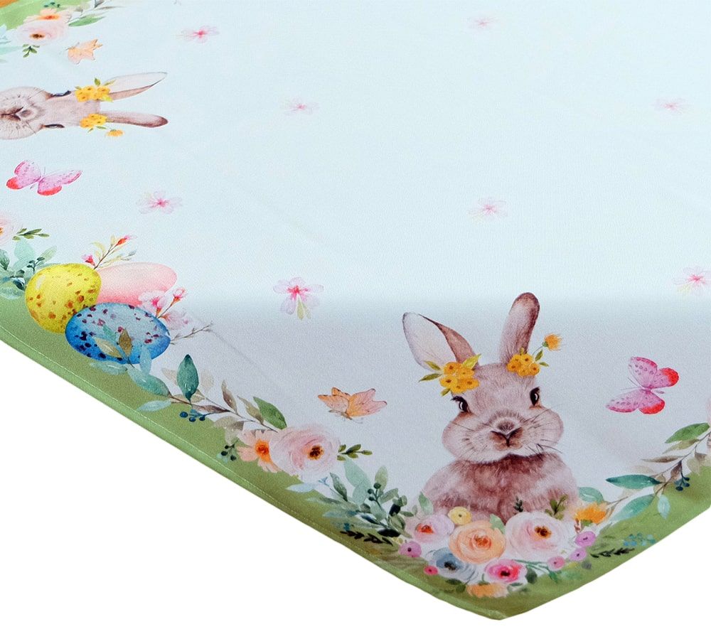matches21 - Webshop Tischwaesche und Heimtextilien Osterhasen Ostereier und Blumen 1 Stk viele Modelle 123758 1 1 2