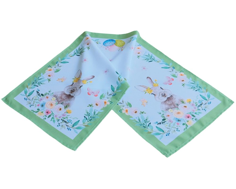 matches21 - Webshop Tischwaesche und Heimtextilien Osterhasen Ostereier und Blumen 1 Stk viele Modelle 123758 2 1 3