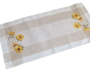 matches21 - Webshop Tischwaesche und Heimtextilien Sonnenblumen und Streifen Stick 1 Stk viele Modelle 124141 5 1 30