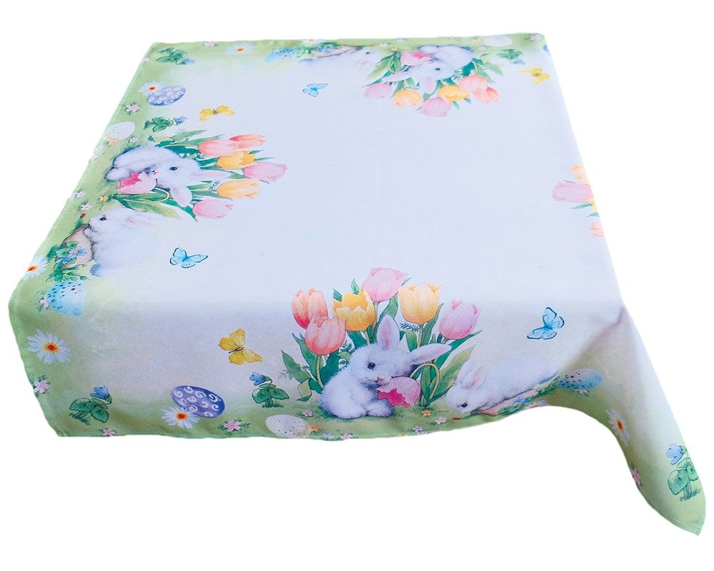 matches21 - Webshop Tischwaesche und Heimtextilien suesse Osterhasen und Tulpen Druck 1 Stk viele Modelle 123757 1 1 2