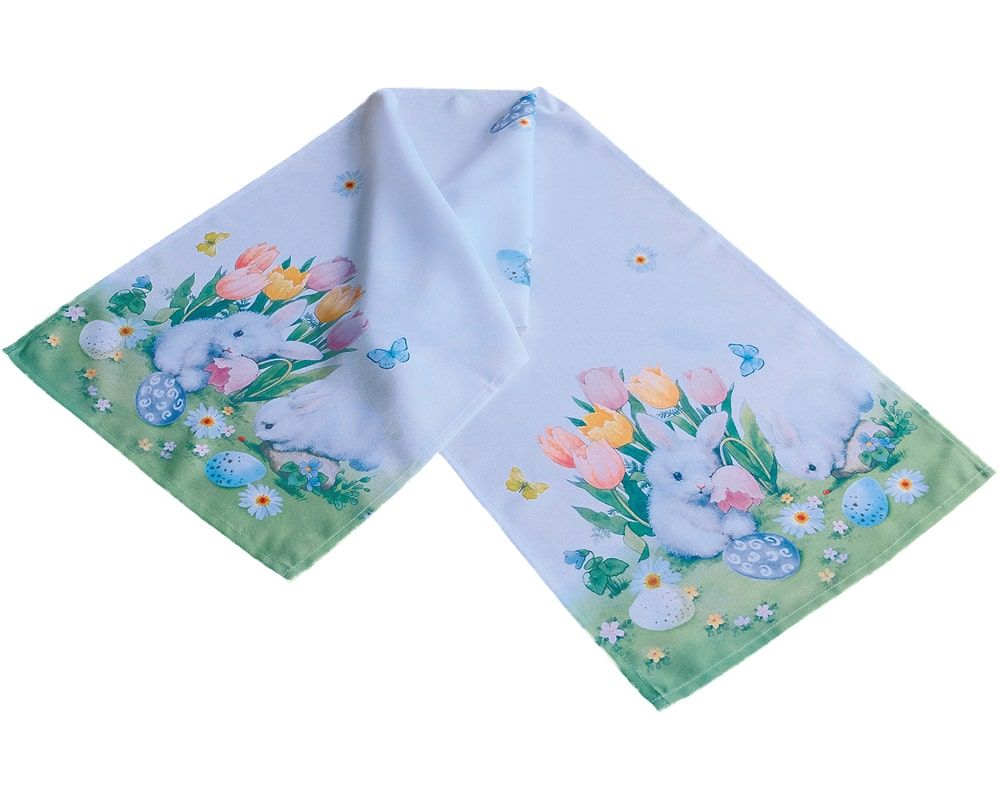 matches21 - Webshop Tischwaesche und Heimtextilien suesse Osterhasen und Tulpen Druck 1 Stk viele Modelle 123757 2 1 3
