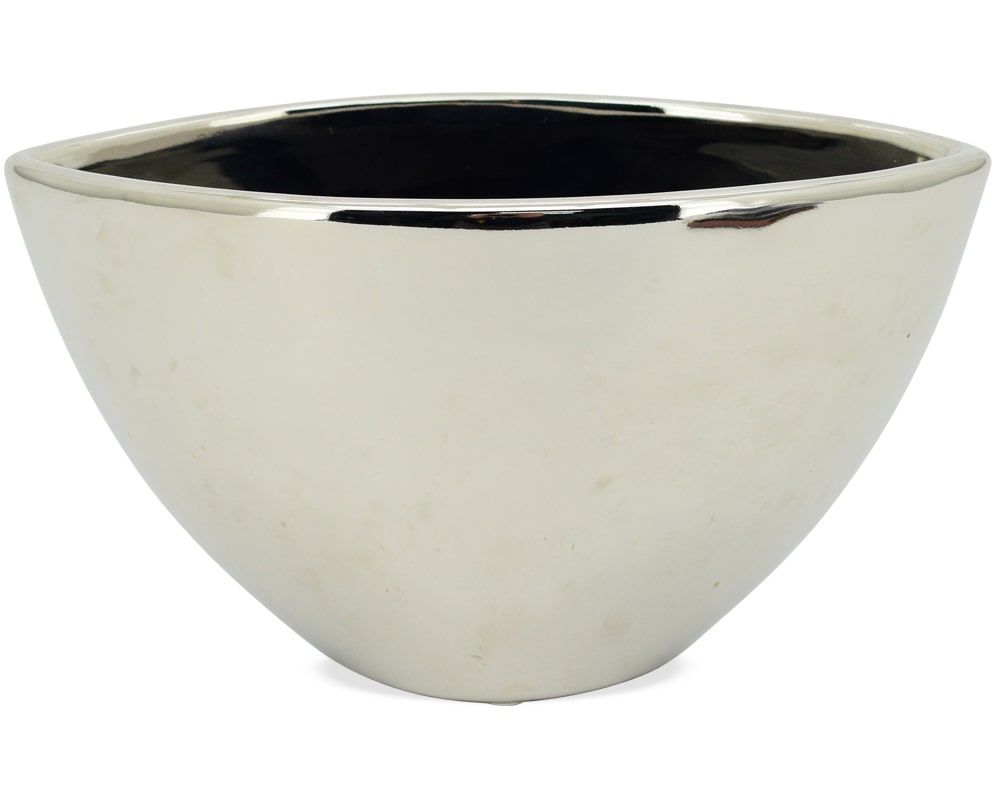 matches21 - Webshop Toepfe oval Pflanzgefaesse Pflanzschalen Pflanztoepfe Blumentoepfe silber in 2 Groessen 125417 2 1 9