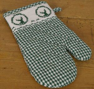 matches21 - Webshop Topfhandschuhe Landhaus Stil RESI Hirsch Motiv und kariert Handschuhe 3 Farben 117684 2 1 27