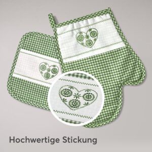 matches21 - Webshop Topflappen und Ofenhandschuh Set Landhausstil hitzebestaendig waschbar 126711 35 1 75