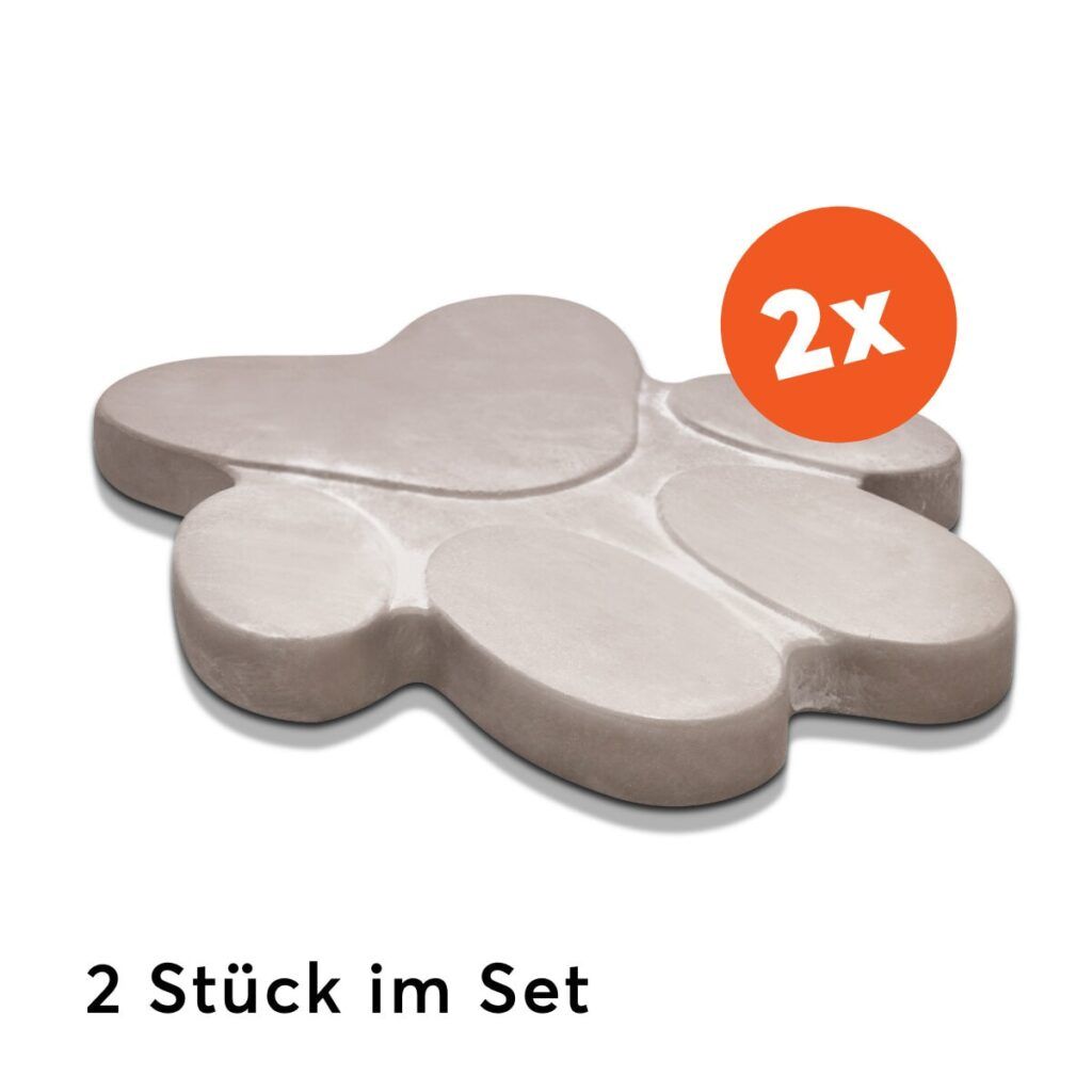 matches21 - Webshop Trittsteine Pfote 2 12 huebsche Beton Trittplatten im Set 30 x 25 cm 126430 13 1 12
