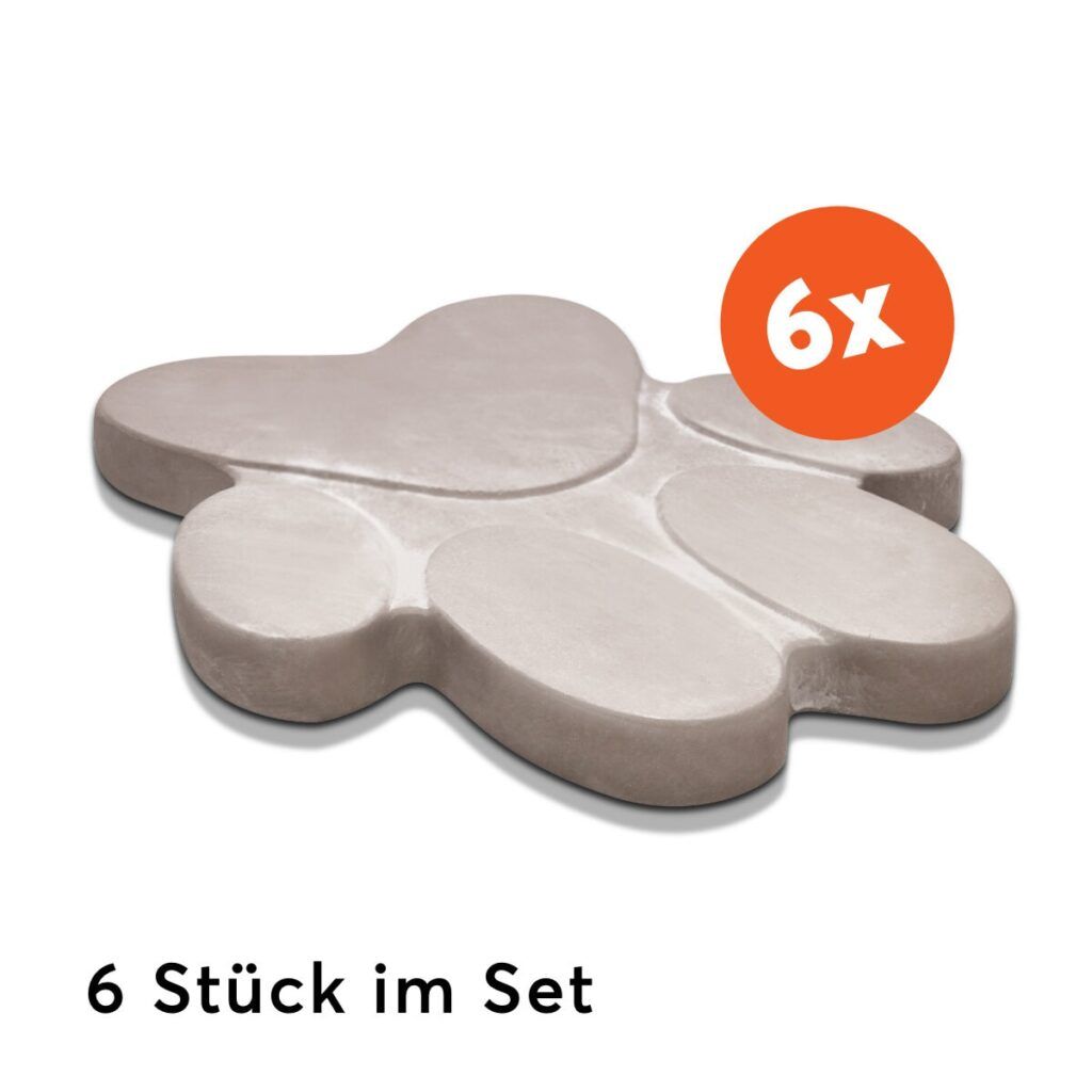 matches21 - Webshop Trittsteine Pfote 2 12 huebsche Beton Trittplatten im Set 30 x 25 cm 126430 15 1 14
