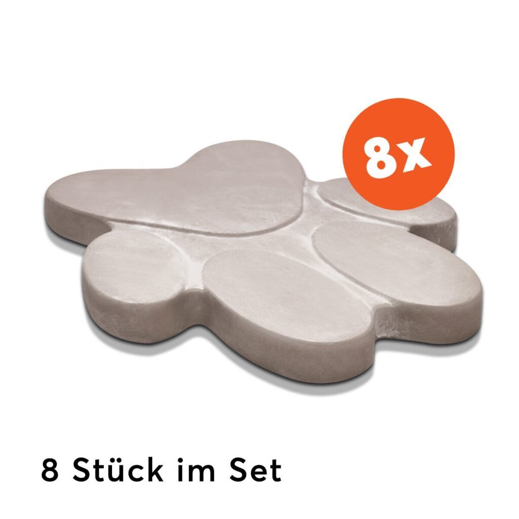 matches21 - Webshop Trittsteine Pfote 2 12 huebsche Beton Trittplatten im Set 30 x 25 cm 126430 16 1 15
