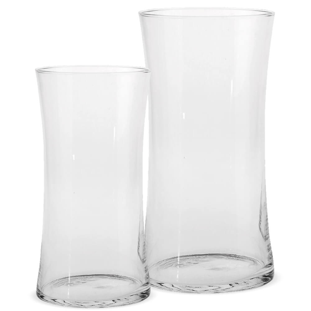 matches21 - Webshop Vasen Glas Dekoglaeser Glasvasen Blumenvasen leicht tailliert 2 Groessen 116057 5 1 5