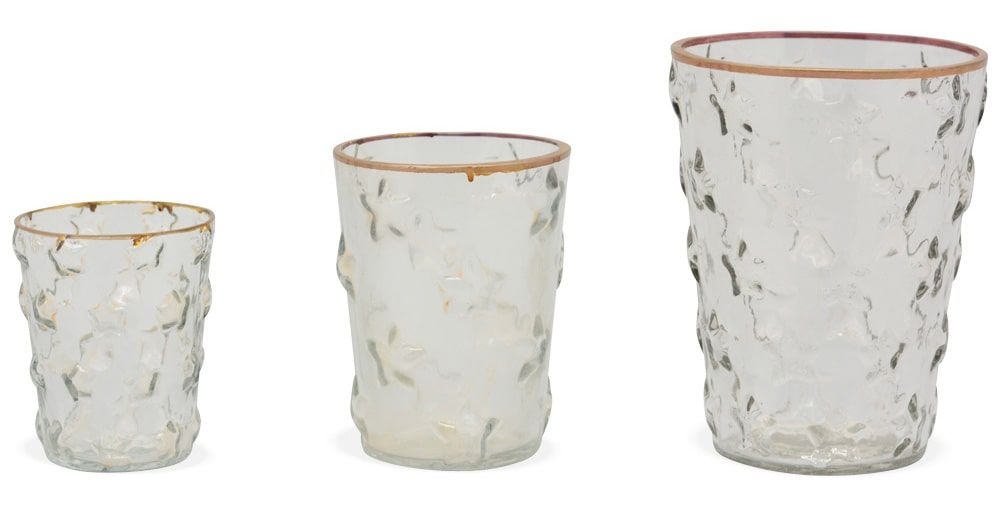 matches21 - Webshop Vasen Glas Goldrand Raffinierter Schliff Blumenvasen Pflanztoepfe 60er 1 Stk 3 Groessen 118614 1 11