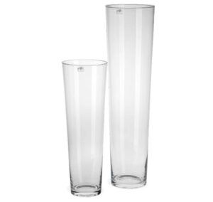 matches21 - Webshop Vasen Glas konisch Dekoglaeser Glasvasen Blumenvasen Bodenvasen hoch 1 Stk 2 Groessen 118440 1 24