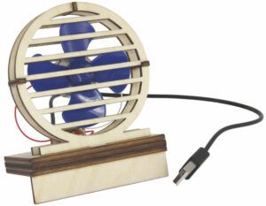 matches21 - Webshop Ventilator USB Elektroantrieb Holz Bausatz Kinder Werkset Bastelset ab 10 Jahre 117015 1 3