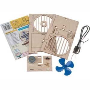 matches21 - Webshop Ventilator USB Elektroantrieb Holz Bausatz Kinder Werkset Bastelset ab 10 Jahre 117015 2 1 4