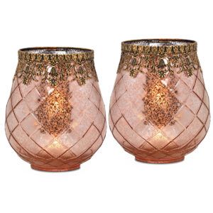 matches21 - Webshop Vintage Kerzenglas Windlicht silber in 3 Groessen Modernes Windlichtglas als Kerzenstaender Laterne und Teelichthalter Boho Kerzenhalter Teelichtglas fuer Wohnzimmer Tisch Deko Balko 83 174